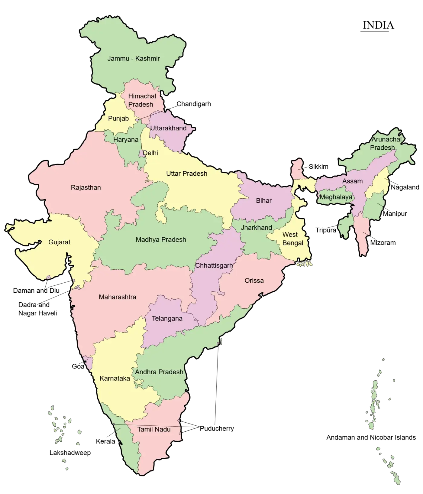 India Map with States