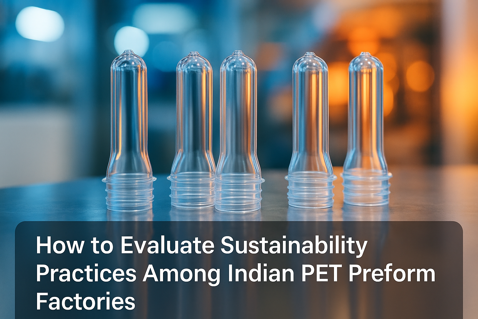 How to evaluate sustainability practices among Indian pet preform factories.